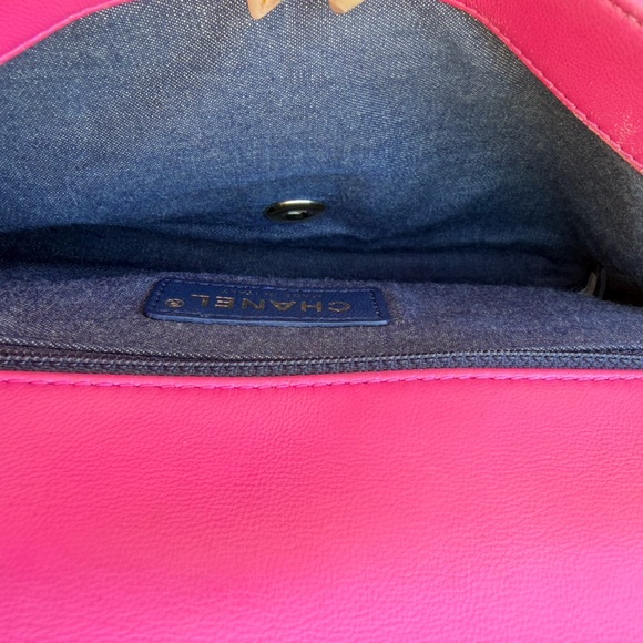 CHANEL Elegant Chain Single Flap Pink Leather Lambskin Shoulder Bag - Picture 9 of 11